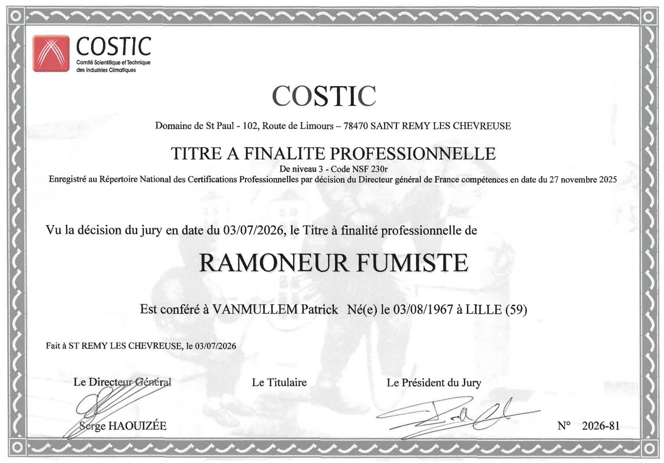 prp17 - DIplôme Costic Patrick Ramonage Pro 17 - Diplôme Costic - Certfifié RNCP